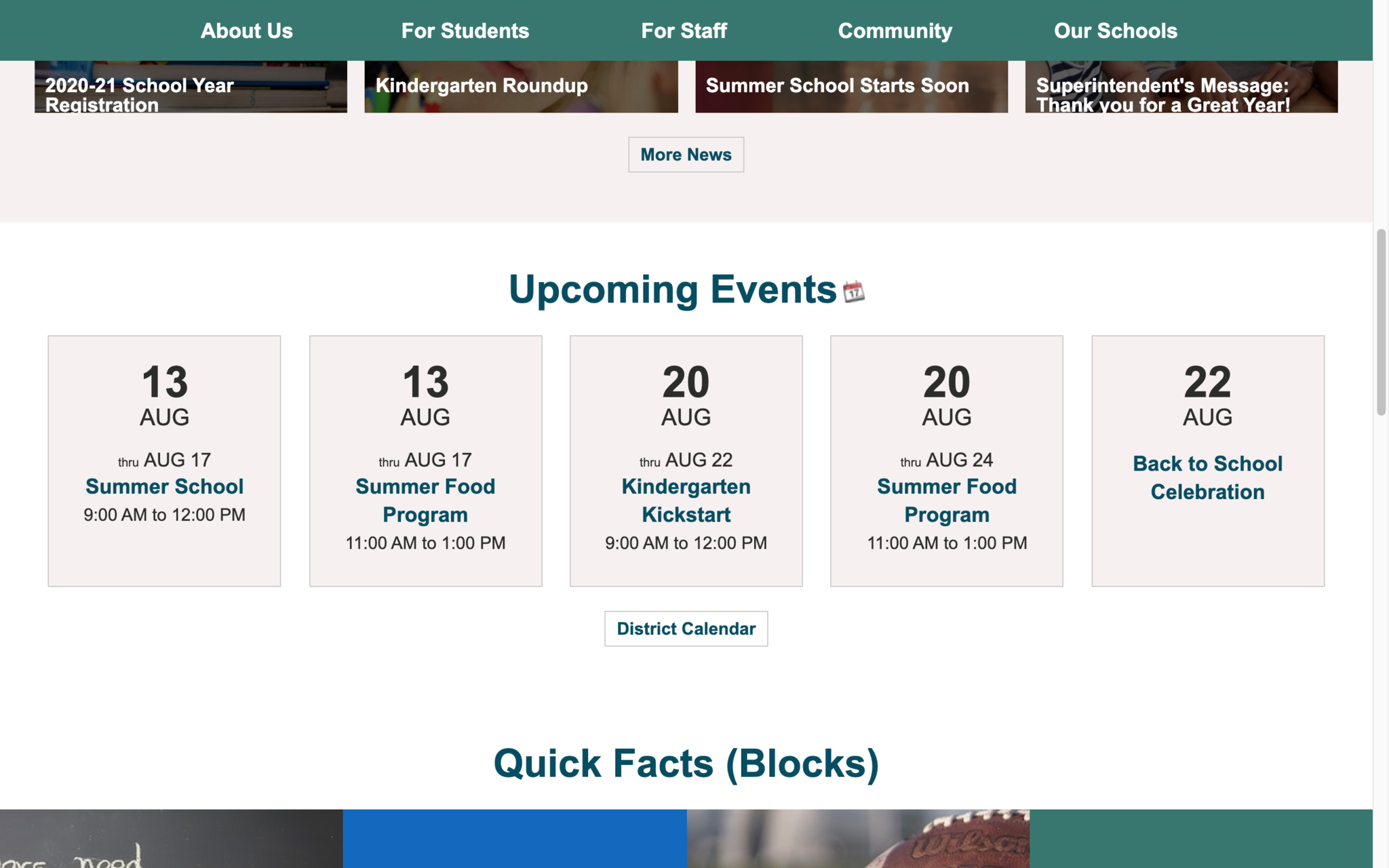 Demo Upcoming Events